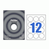 [폼텍] 분류표기용라벨지 원형라벨지 LS-3640 100매 (12칸)