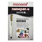 [monami] 모나미 굵은글씨용/유성네임펜-M 12개