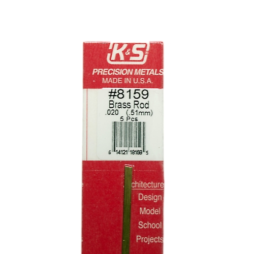 [모형재료] FK8159 황동봉 0.5X305mm (5개입)