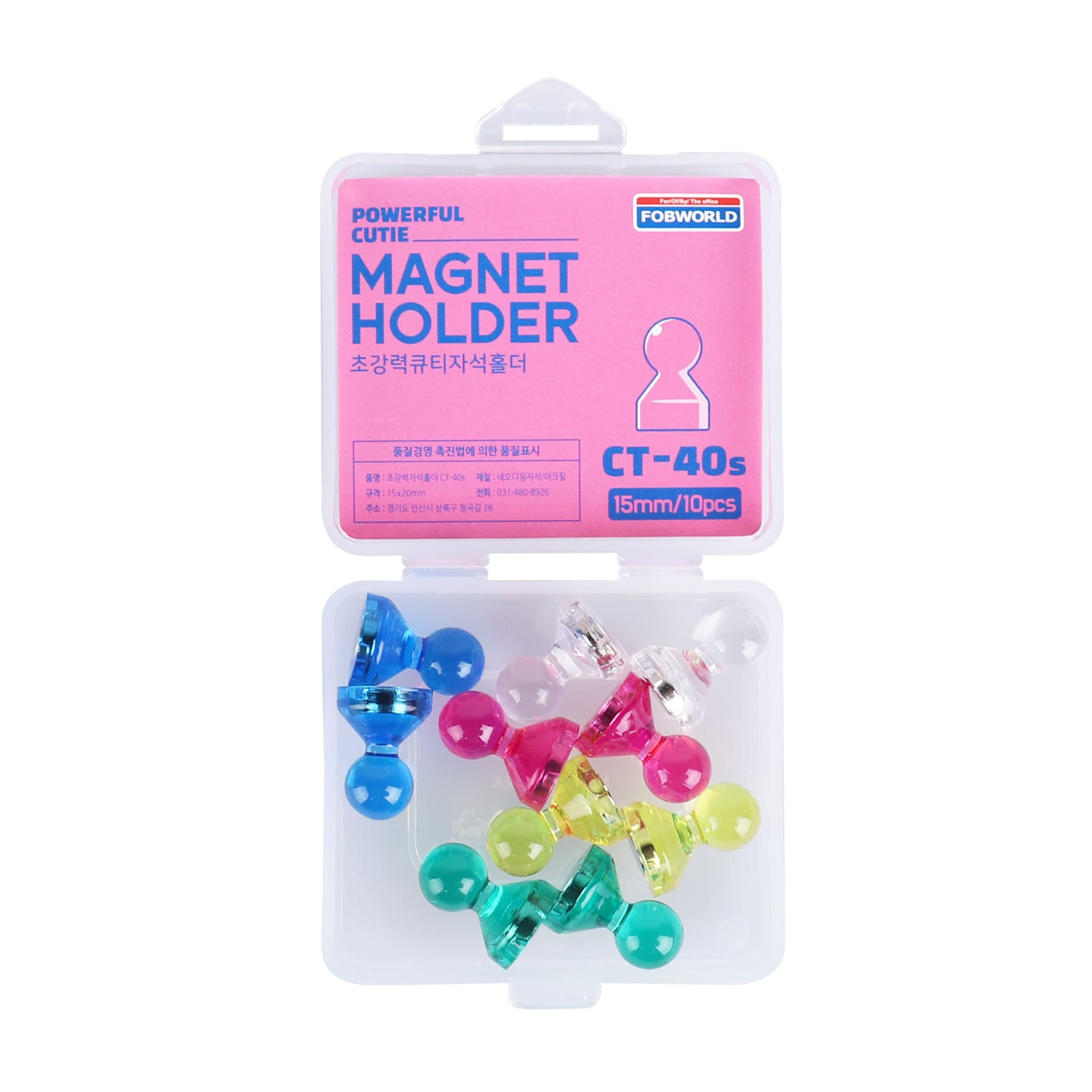 [포비월드] 큐티자석 장구자석 강력자석-중 CT-40s (15mm/10개입)