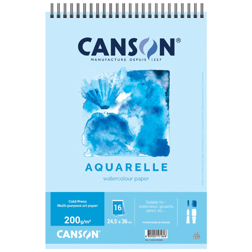 [CANSON 캔손 캔숀] 200g 엠보싱스케치북 8절 (16매)