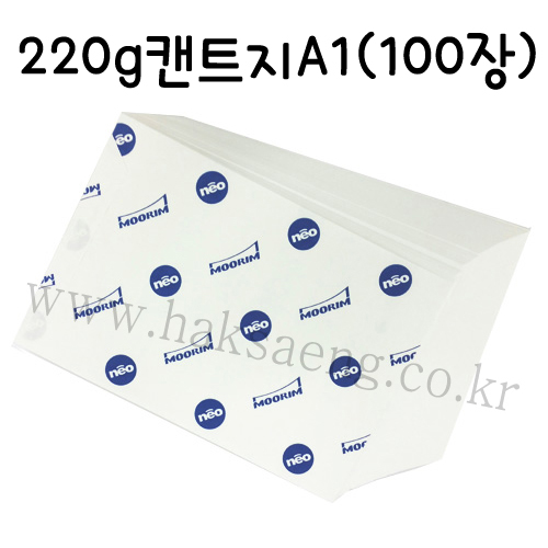 (배송제한)[백색도화지] 220g 켄트지A1 묵음 (100장)