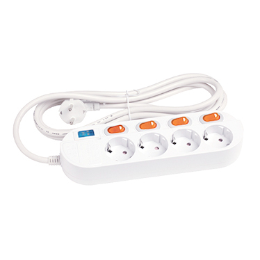 [피스코리아] 멀티탭-접지개별스위치 4구5M