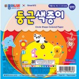 (재고한정) [종이나라] 1500 양면둥근색종이(21색조50매)