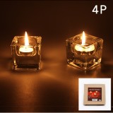 [파티용품]사각유리티라이트컵 5cm(4개입)_1개남음