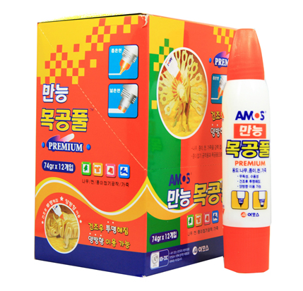 [아모스] 만능목공풀 목공본드 74g (12개)