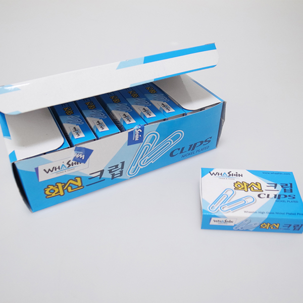 [화신] 실버크립 문구 사무용 클립 10개입