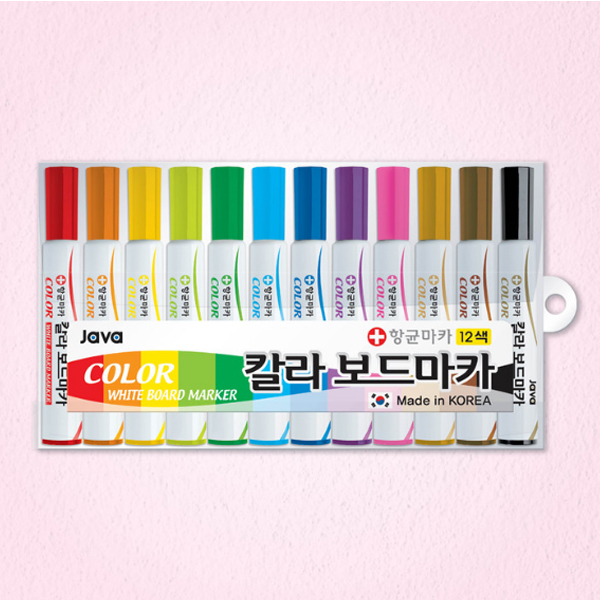 [자바] 보드마카세트 화이트보드마카 12색