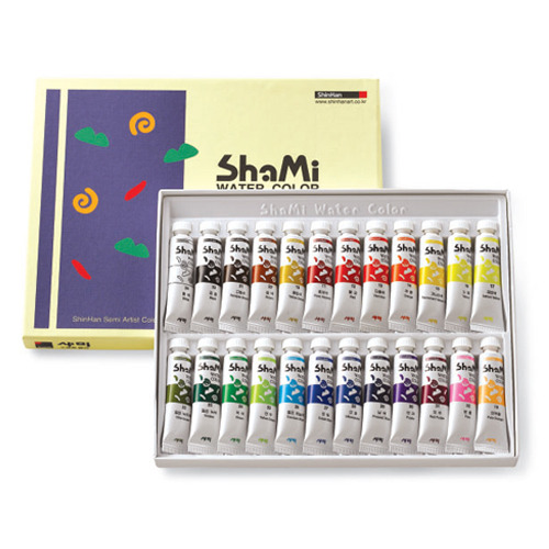 [신한] 샤미수채화물감/수채물감 24색