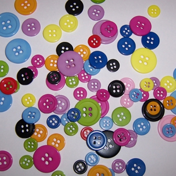 원형단추/플라스틱단추/칼라단추 혼합 (12g)