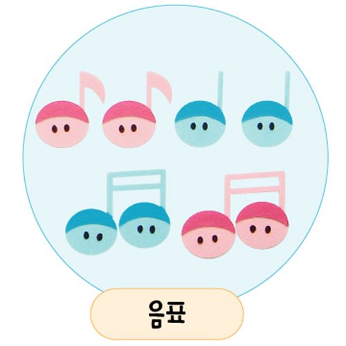 [환경용품]공간꾸미기(펠트소품) - 음표