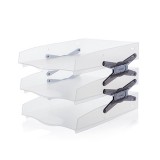 [시스맥스]280065 네오트레이3단(서류받침) - SM스모그(반투명)