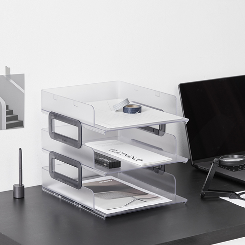 [시스맥스][서류받침]281084 타워시스템트레이3단 - TR(투명)