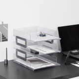 [시스맥스][서류받침]281084 타워시스템트레이3단 - TR(투명)