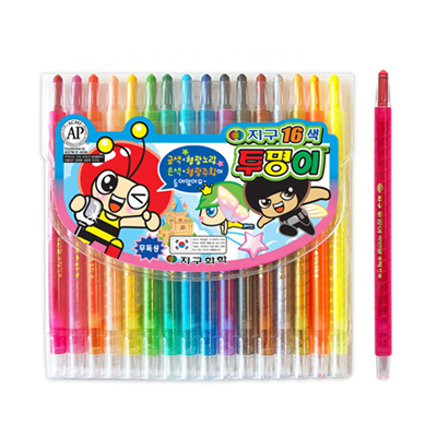 [지구화학] 투명이색연필 16색(샤프식색연필)