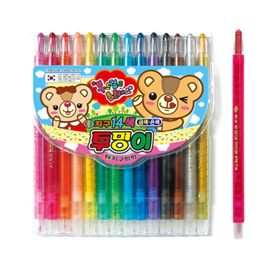 [지구화학] 투명이색연필 14색(샤프식색연필)