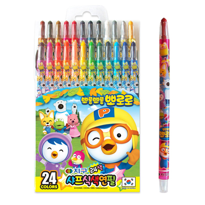 [지구화학] 뽀로로색연필 24색(샤프식색연필)