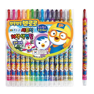 [지구화학] 뽀로로색연필 14색(샤프식색연필)