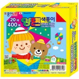 (특판) [종이나라] 양면색종이(20색400매)종이케이스 150x150mm_22개남음
