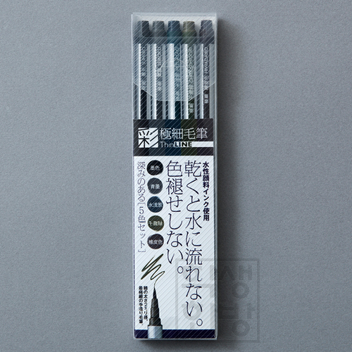 [두성]아카시아 칼라붓펜 - 극세필(Thin LINE 5색세트) TL300-5VA