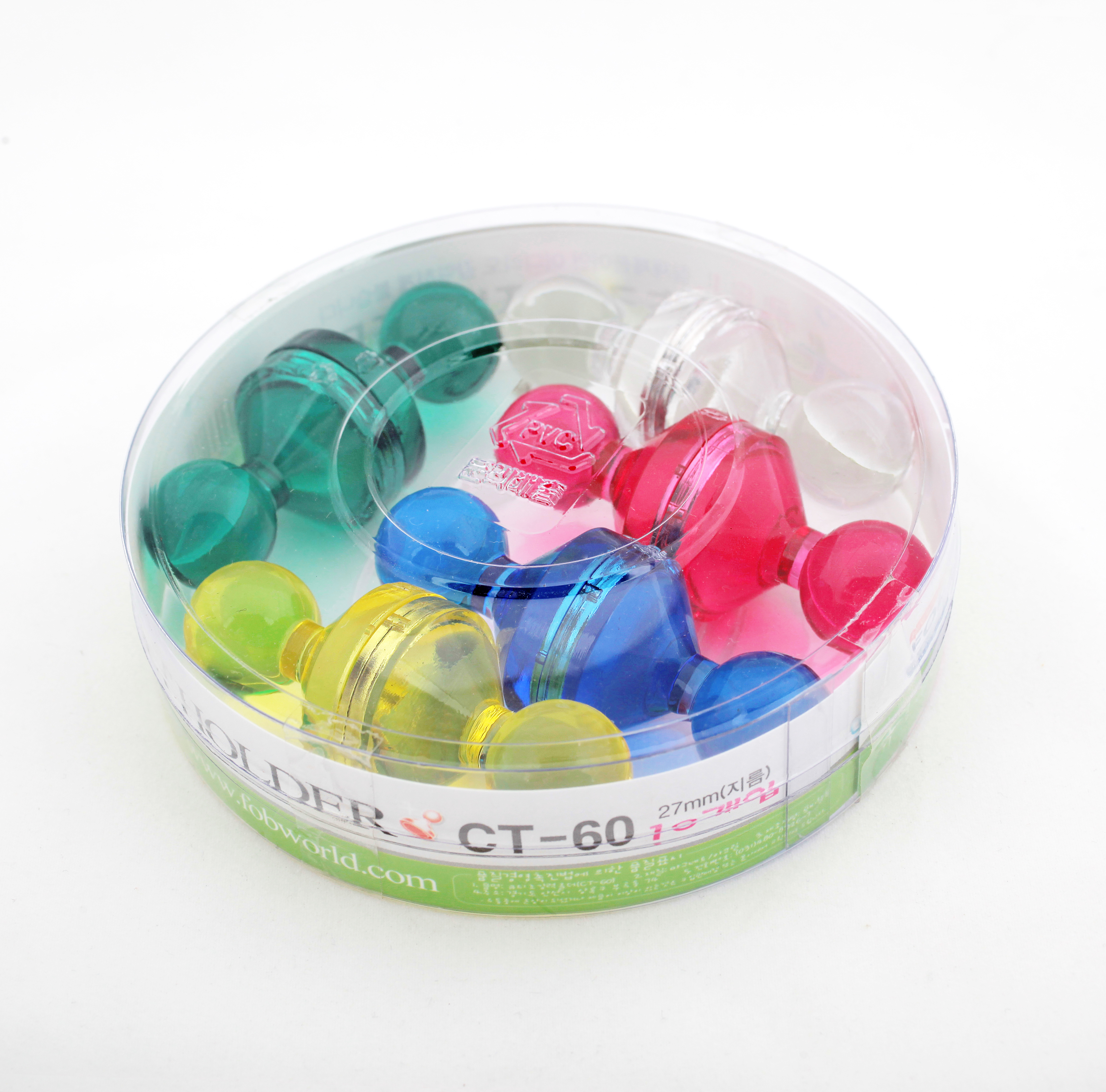 [포비월드] 큐티자석/장구자석/강력자석-특대 CT-60 (27mm/10개입)