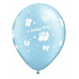 (케이스풍선)[11인치]28cm무늬풍선/인쇄풍선 - 베이비보이 블루(6개)_2개남음