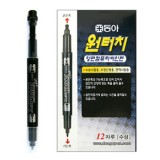 [동아] 원터치 양면 컴퓨터용 싸인펜 컴싸 12개
