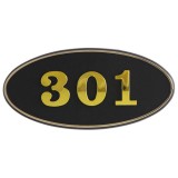 [번호판] 4126 타원호실판(호수판) - 검정(140*67*5mm)