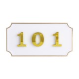 ★주문품★ [번호판] 4117 사각호실판(호수판) - 흰색(130*67*5mm)