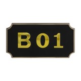 ★주문품★ [번호판] 4116 사각호실판(호수판) - 검정(130*67*5mm)