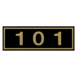 [번호판] 4152 PVC 우편함호실판(호수판) - 검정(57*19*0.5mm)