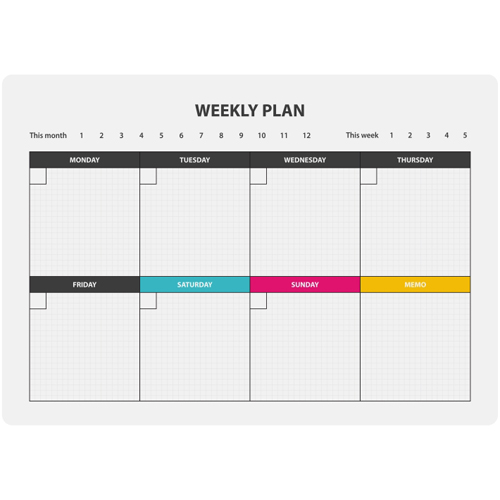 (주문품)8851 메모보드A4(주간플랜/가로)