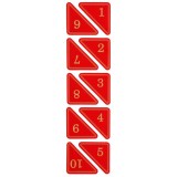 ★주문품★ [접착번호판] 1160 삼각번호판 (55*55*75mm) - 빨강 (1~50)