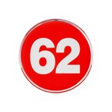 [접착번호판] 1492 에폭시번호판 62mm (빨강) 1~70