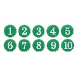 [접착번호판] 1190 에폭시번호판 35mm (녹색) 1~100