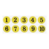 [접착번호판] 1100 에폭시번호판 35mm (노랑) 1~100