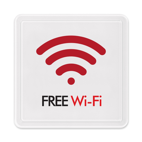 (재고한정) [몰딩사인] 9615 FREE Wi-Fi 프리 와이파이 (100*100mm)_3개남음