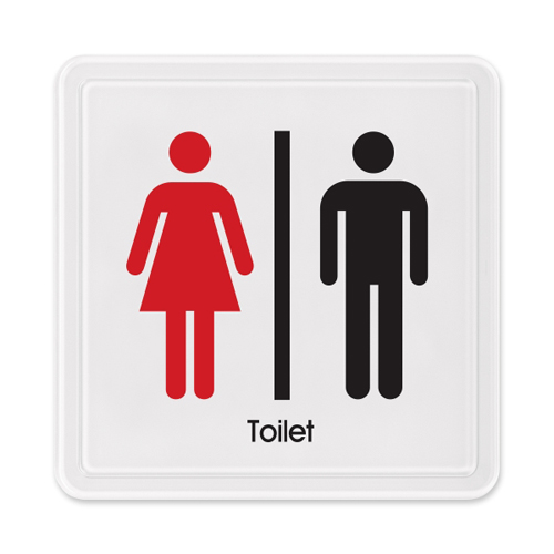 (재고한정) [몰딩사인] 9605 남여화장실 Toilet (100*100mm)_6개남음