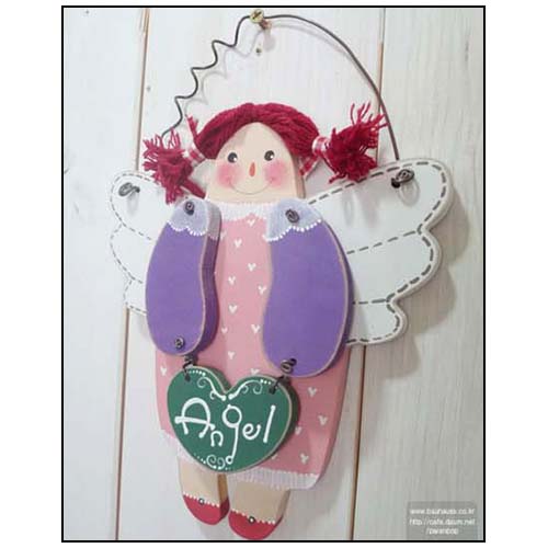 (재고한정) [DIY우드공예]톨페인팅 - 천사 문패_5개남음