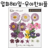 (재고한정) [압화공예]압화B타입 - 우아한퍼플 꽃모음(누름꽃/말린꽃)_3개남음