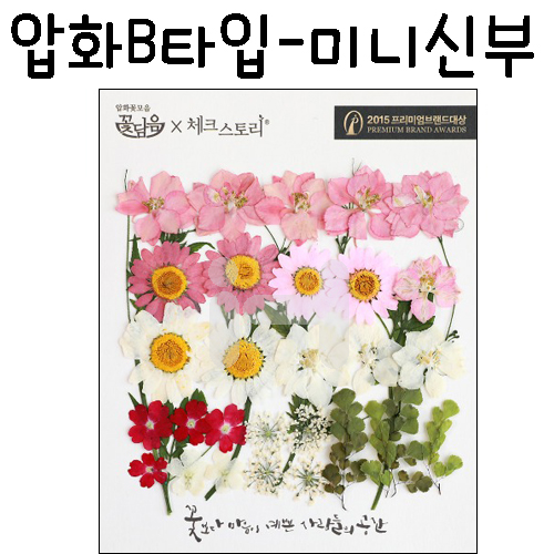 (재고한정) [압화공예]압화B타입 - 미니신부 꽃모음(누름꽃/말린꽃)_1개남음