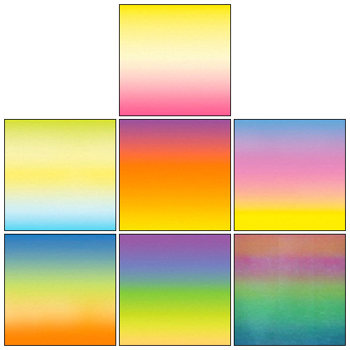 [배송제한][응용한지3]무지개지(63×93cm)