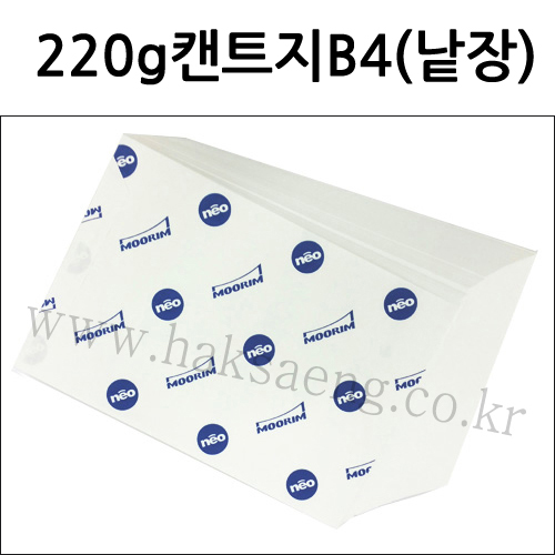 [전문가용 백색도화지] 220g 켄트지 B4 낱장 1장