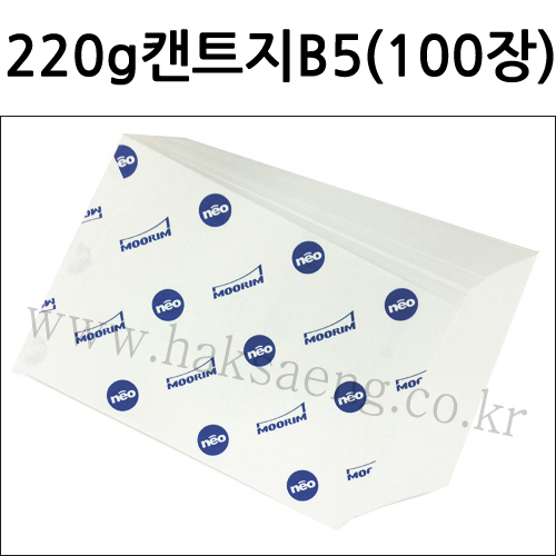 재고한정 할인상품 [전문가용 백색도화지] 220g 켄트지 B5 묶음 100장