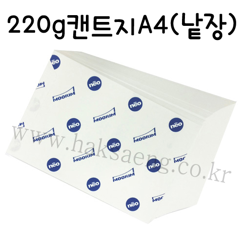 [전문가용 백색도화지] 220g 켄트지 A4 낱장 1장