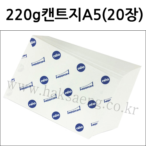 [전문가용 백색도화지] 220g 켄트지 A5 작은묶음 20장