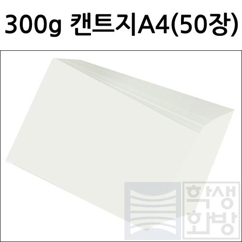 [전문가용 백색도화지] 300g 켄트지 A4 묶음 50장
