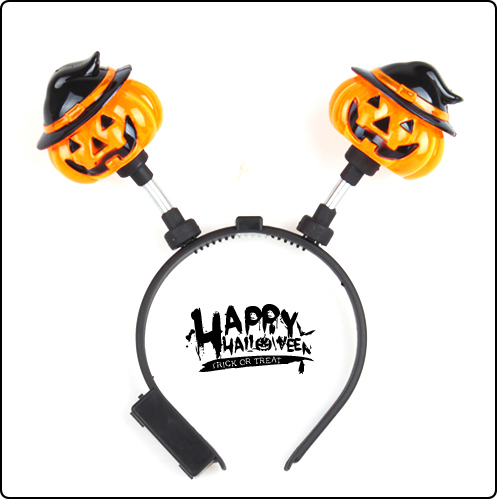 [할로윈파티용품]52002.LED호박머리띠_2개남음