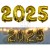 [은박풍선] 16인치 골드호일풍선 - 숫자 2025