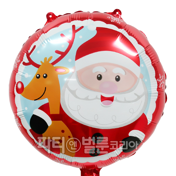 [호일풍선]크리스마스은박풍선(루돌프&산타)_4개남음